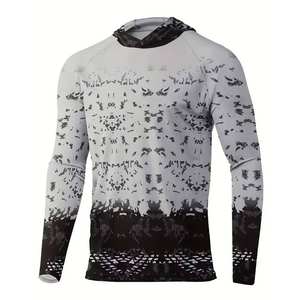 Sudadera con Capucha de Pesca Sublimada Transpirable Personalizada OEM, Camuflaje, Protección UV Impermeable UPF 50, Hecha de Jersey de Poliéster 100% Duradero - Product Image 1
