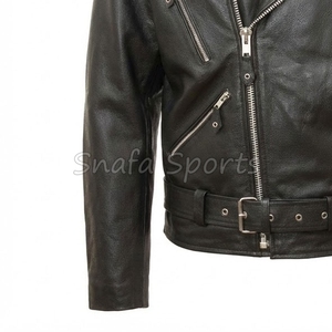Men biker Leather Jacket Slim Fit Style Modern Fashion Premium Soft Leather Trendy Streetwear Stylish Winter Jacket For Sale - Product Image 4