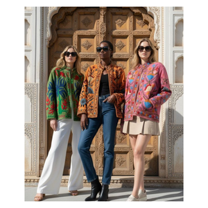 Chaqueta Étnica con Bordado Suzani para Mujer, Abrigo de Diseño Hecho a Mano, Estilo Boho Vintage, Prenda de Moda - Product Image 2