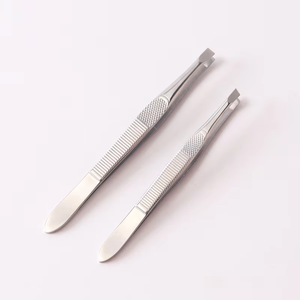 Pinzas para dar forma a las cejas, pinzas de acero inoxidable para depilar, pinzas para pestañas postizas, alicates para barba, con bordes inclinados - Product Image 3