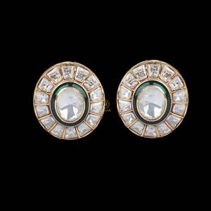Kaveri Moissanite Designer Fashion Stud Earrings - Product Image 3