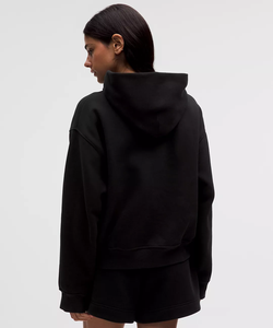Sudadera con Capucha Negra Extra Grande, 100% Algodón, Felpa Francesa, Unisex, Color Sólido, Estilo Minimalista, para Usar en Todas las Estaciones - Product Image 2
