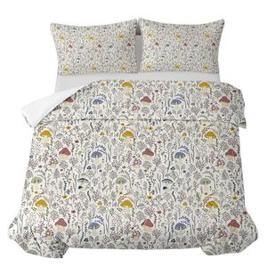 Set Copripiumino con Motivo 3D a Fungo, Misura Queen, Morbido Set da Letto con 2 Federe, Chiusura con Cerniera, per Uso Domestico e Decorazione Divano, Set 3 Pezzi - Product Image 6