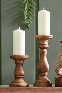 Natural Wood <b>Taper</b> Stand Wooden <b>Candle</b> Stand Tapered Shape Home Decoration Classic Rustic Design <b>Candle</b> Holder - Product Image 6