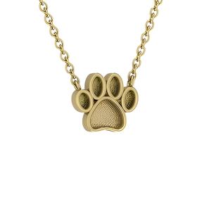 Base de Plata de Ley 925 Maciza de 14 mm con Forma de Huella de Perro Bebé para Montura de Bisutería, Componente para Joyería de Resina - Product Image 1