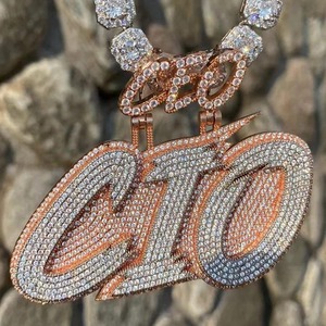 Custom Made VVS Lab Grown Moissanite Hip Hop <b>Rapper</b> Iced Out Letter Pendants 28g Silver Luxury Perfect Gift - Product Image 1