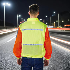 Veste softshell polaire haute visibilité pour hommes, vêtements de travail pour la construction, fabrication sur mesure OEM, vestes de travail pour hommes en vente en ligne - Product Image 3