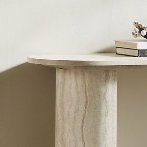 Tavolo Console Moderno da 55,12 Pollici con Motivo in Finto Marmo MARS, Tavolino Sottile in MDF per Soggiorno - Product Image 5