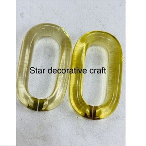 Eslabones de Cadena Grandes y Coloridos Transparentes, Diseño de Búho Ángel Hecho a Mano, Eslabones de Cadena de Resina Epoxi Ecológicos, Arte para Colgar en la Pared - Product Image 2