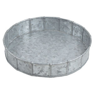 Plateau de service alimentaire arrondi, idéal pour la finition galvanisée et le design, plateau en métal, décoration de table à domicile, décoration de restaurant et de bar - Product Image 6