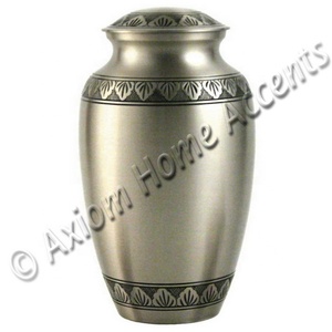 Brass Cremation Urn With Elegant Detailing and Glossy Finished for a Timeless <b>Memorial</b> by Axiom Home Accents - Product Image 1