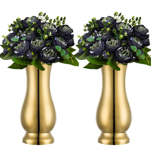 Florero de Metal de Diseño Elegante con la Mejor Forma, Acabado Negro para Decoración de Mesa, Hogar y Bodas, Florero Floral de Metal - Product Image 6
