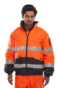Hi-Vis Safety Bomber <b>Jacket</b> Reflective Waterproof High Visibility Work <b>Jacket</b> Custom Logo Winter Safety <b>Jacket</b> for <b>workers</b> - Product Image 2