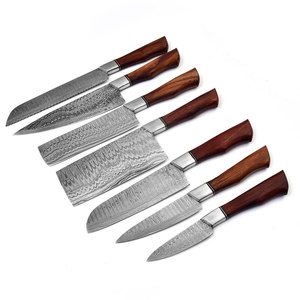 Ensemble de couteaux de cuisine à motif Damas, collection de couteaux de chef en acier Damas durable pour la cuisine quotidienne et les tâches de cuisine - Product Image 4