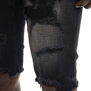 Vêtements pour hommes, shorts en denim décontractés de haute qualité, design tendance / Service OEM, shorts en denim droits et amples, style streetwear pour hommes - Product Image 6