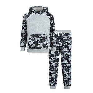 ชุดวอร์มกันลมคุณภาพสูงแบบสั่งทำพิเศษสำหรับเด็กผู้ชาย ชุดสองชิ้นสำหรับฤดูหนาว กางเกงขายาวทรงหลวม เสื้อแจ็คเก็ตมีฮู้ด ผ้าเนื้อดี - Product Image 1