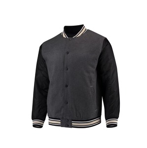 Hot Selling Custom Men's Fleece Varsity <b>Jackets</b> Cool Style Winter <b>Baseball</b> <b>Bomber</b> with Stand Collar Breathable and Stylish - Product Image 1