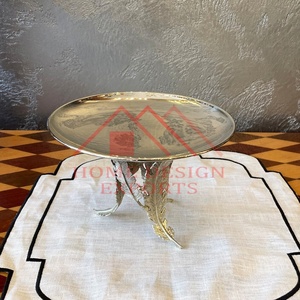Supports à gâteaux décoratifs de table avec supports à plumes pour la décoration de fête d'anniversaire Supports à gâteaux à 1 étage en métal de haute qualité Best-seller - Product Image 4
