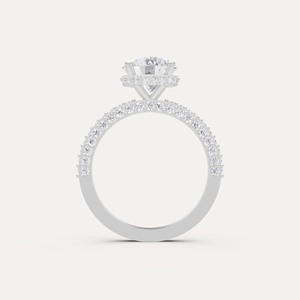 Anillo de halo oculto con diamante cultivado en laboratorio de 14k de la mejor calidad para compromiso, propuesta de matrimonio, aniversario, regalo nupcial disponible para la venta - Product Image 4