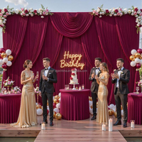 Nouvelle Arrivée Rideaux et Drapés Élégants et Modernes pour Cabine Photo de Mariage, Cérémonie d'Anniversaire, Fête, Événement, Décoration de Théâtre