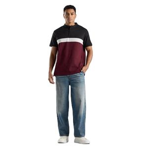 Polos de manga corta al por mayor de bajo precio de venta caliente, camiseta de bloque de color impresa personalizada de tela suave de verano para hombre en blanco de talla grande - Product Image 6