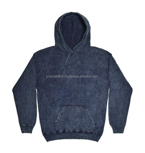 Top Show Streetwear Sudadera con capucha Algodón French Terry Vintage Logotipo personalizado Oversized Stone Wash Algodón mezclado Sudaderas con capucha desgastadas - Product Image 5