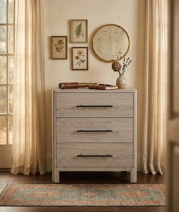 Modern 3-Drawer Wood Chest of Drawers with Storage for Bedroom Panel Design - Product Image 3