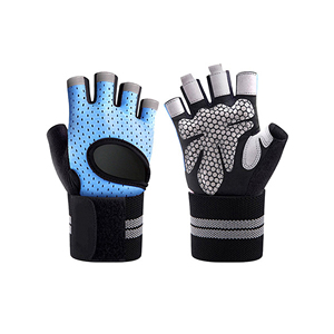 Guantes de Gimnasio de Medio Dedo 2026 con Correa Ajustable para la Muñeca, Transpirables, para Levantamiento de Pesas, Negros - Product Image 6