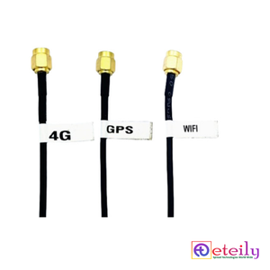 Antenne Puck Combinée ETEILY GPS+Wi-Fi+4G de Qualité Supérieure, Fixable par Vis, avec Câble RG-174 (L-3m) + Connecteur SMA (M) en ABS Résistant aux UV 46MM - Product Image 2