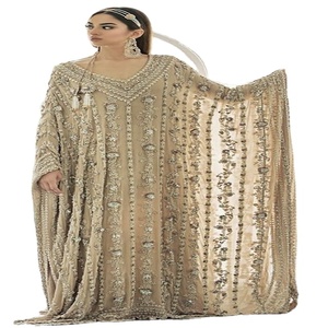 Eid Ramadan vêtements islamiques matériel plissé rose Jilbab Hijab robe de bal longue indienne Anarkali - Product Image 1