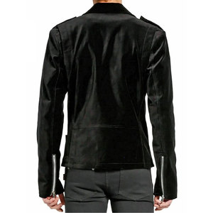 Gothic High-Quality Handmade Moto Black Velvet <b>Jacket</b> Motorcycle Asymmetric <b>Zip</b> <b>Up</b> <b>Jackets</b> Men's - Product Image 3