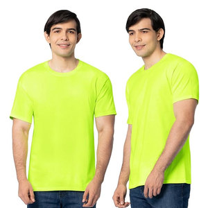 Men's <b>Hi</b> <b>Vis</b> Safety High Visibility Reflective T <b>Shirts</b> Short Sleeve Construction Workwear Tee with Black Bottom T <b>Shirts</b> - Product Image 6