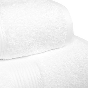 Serviettes d'hôtel de luxe 5 étoiles, logo personnalisé, blanches, 100% coton - Product Image 3