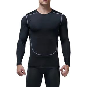 T-shirt de sport pour homme personnalisé en gros, à manches longues, respirant, anti-UV, écologique, pour la course et la gym, avec évacuation de l'humidité - Product Image 1