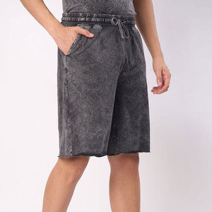 Nouveauté en promotion : Short décontracté pour homme en coton 100% respirant, style unique, effet délavé à l'acide - Product Image 4