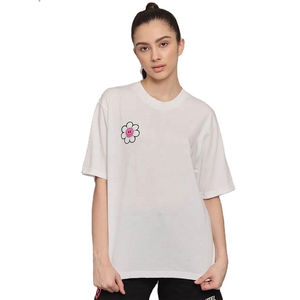 Ensembles d'été réversibles en satin polyester/coton pour femmes grandes tailles, confortables, respirants, imprimés, t-shirts et shorts OEM - Product Image 5
