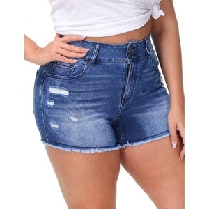 Shorts en jean décontractés pour femmes, en coton bleu, tendance estivale, confortables, disponibles à la vente - Product Image 4