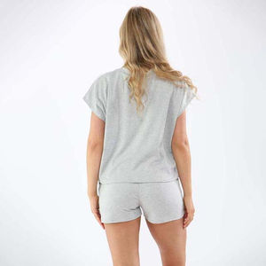 Tenues d'été pour femmes, ensembles t-shirt et short, ensemble court deux pièces, ensembles de shorts cyclistes vierges, shorts personnalisés pour femmes - Product Image 2