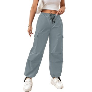 Outfitize International Wholesale Women <b>Cargo</b> Pants Wide <b>Leg</b> Relaxed Fit Comfortable Streetwear <b>Trousers</b> Custom Logo Bulk Wear - Product Image 1