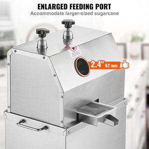Spremiagrumi Elettrico Commerciale per Canna da Zucchero 110V 750W, Produzione 661 LBS/H, 3 Rulli in Acciaio Inox, Alta Efficienza - Product Image 3