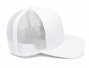 Custom 5 Panel Mid Profile <b>Flat</b> Bill Trucker Cap Cotton Twill Front Mesh Back Plastic Snapback Closure Printed Logo Rope <b>Hat</b> - Product Image 4