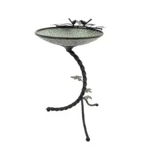 Comederos y Baños para Pájaros en Metal, Color Negro y Naranja, para Colgar en la Pared, Decorativos, para Jardín y Exteriores - Product Image 5