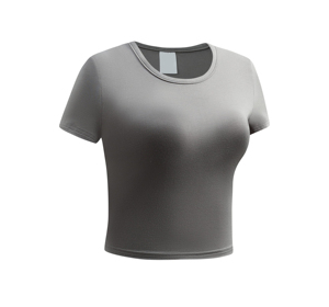 T-shirt court tendance pour femme, personnalisable (logo/couleurs), en nylon/coton léger – Nouvelle collection, prix compétitif, vente chaude - Product Image 6