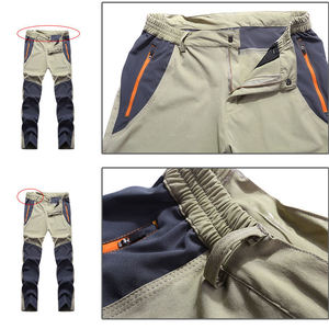 Pantalon tactique d'extérieur pour homme, noir et vert, imperméable, softshell, pour la randonnée, automne - Product Image 5