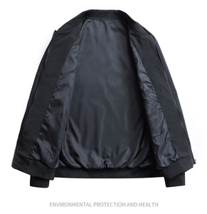 Men Winter Bomber Jacket Windproof Casual Zip Outerwear Stand Collar <b>Warm</b> Coat - Product Image 5