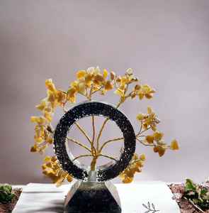 Fabriqué à la main Transparent Chakra Gemstone Bonsai Sculpture Arbre de cristal naturel pour la maison et le décor spirituel Feng Shui Inde - Product Image 2