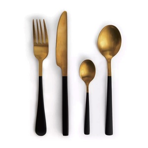 Stainless Steel Flatware Set with Colorful <b>Plastic</b> Handles <b>Mirror</b> Polish Dishwasher Safe Modern Camping Dining Cutlery Tableware - Product Image 6