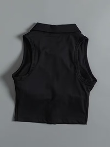 High Support Seamless Gym Bralette | <b>Open</b> Back Mesh Panel Fitness Crop Tank | Ladies Breathable Active Wear Sport <b>Bra</b> - Product Image 2