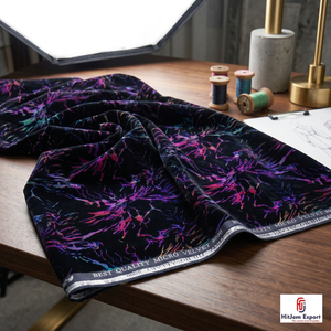 Wholesale Velvet Printed Fabric Foil Design Clothing Manufacturers Fashion Brands Garment Production OEM - Product Image 6