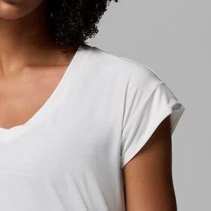 T-shirt streetwear décontracté de haute qualité, couleur unie, style tendance et décontracté avec col en V - Product Image 4